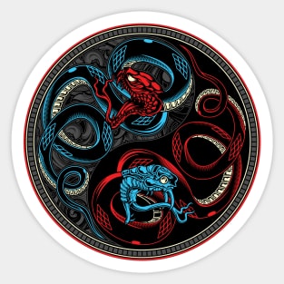 Snake Yin-Yang Sticker